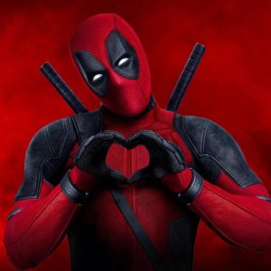 A picture of deadpool doing heart hands but we can all pretend its actually a picture of Jeremy White right?